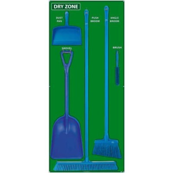 National Marker Co National Marker Dry Zone Shadow Board Combo Kit, Green/Blue, 68 X 30, Alum Composite Panel- SBK135ACP